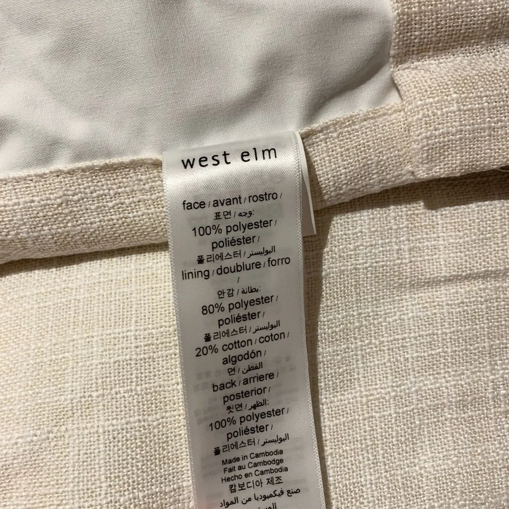 West Elm NEW Crossweave Cordless Blackout Shade